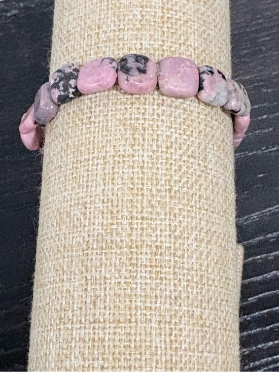 Handmade Jewelry - Handcrafted rhodonite gemstone beaded bracelet
